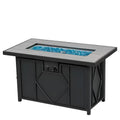 42 In. 60,000BTU Fire Pit Propane Gas Fire Pit Table Rectangular Tabletop